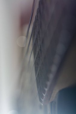 Elektro gitarla ilgili makroda soyut arkaplan