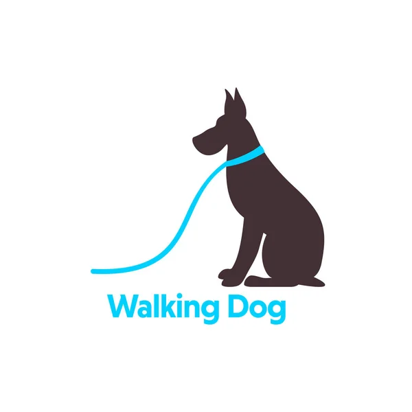 Logo design per dog walking . — Vettoriale Stock