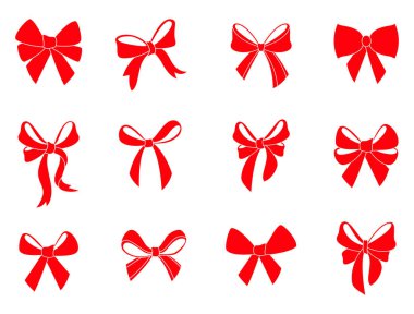 Grafik dekoratif yay seti.