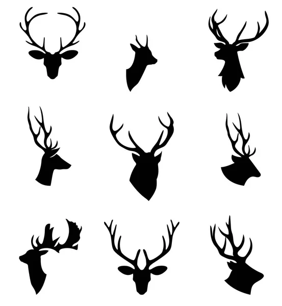 The heads of the animals. Deer Head. — Stock Vector