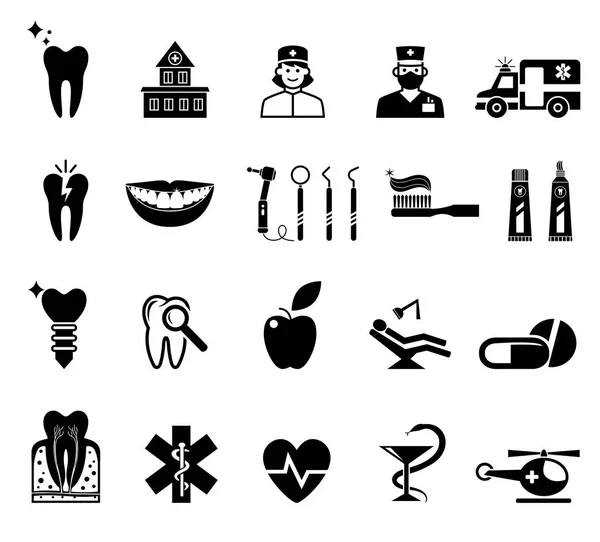 Iconos médicos sobre fondo blanco. — Archivo Imágenes Vectoriales