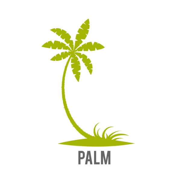 Palmen-Silhouette auf Insel. — Stockvektor
