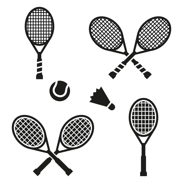 Tenis raketi işareti simgesi. Spor sembolü. — Stok Vektör