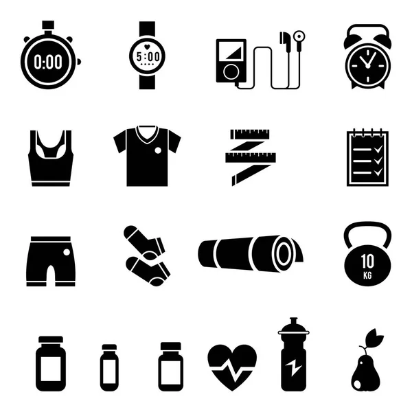 Iconos vectoriales Fitness y Deporte para web y móvil. — Archivo Imágenes Vectoriales