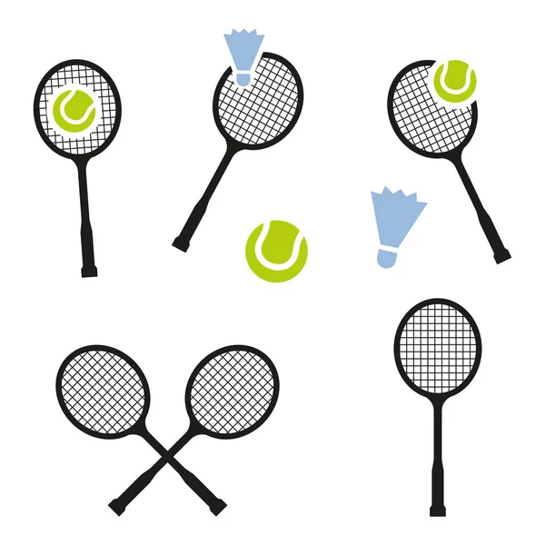 网球球拍签名图标。体育符号. — 图库矢量图片