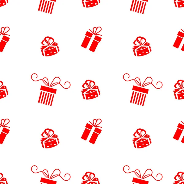 Vektör beyaz arka plan üzerinde izole Noel hediye kutusu simge kümesi.