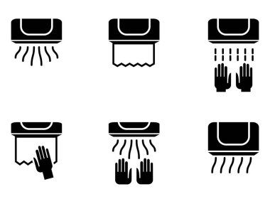 El kurutma makinesi simgeler.