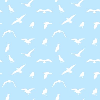 Martılar uçan ile sorunsuz doku.