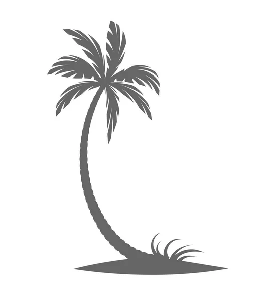 Silhouet van palmbomen op een witte achtergrond. — Stockvector