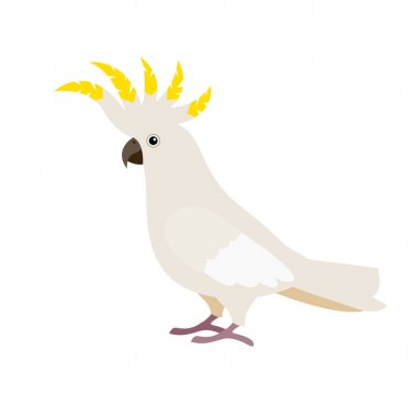 Çizgi film sevimli papağan.