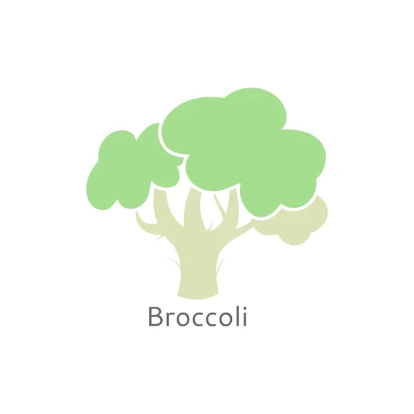 Вектор значка брокколи. Изолированный растительный стиль цветной капусты для меню, этикетки, логотипа . — стоковый вектор