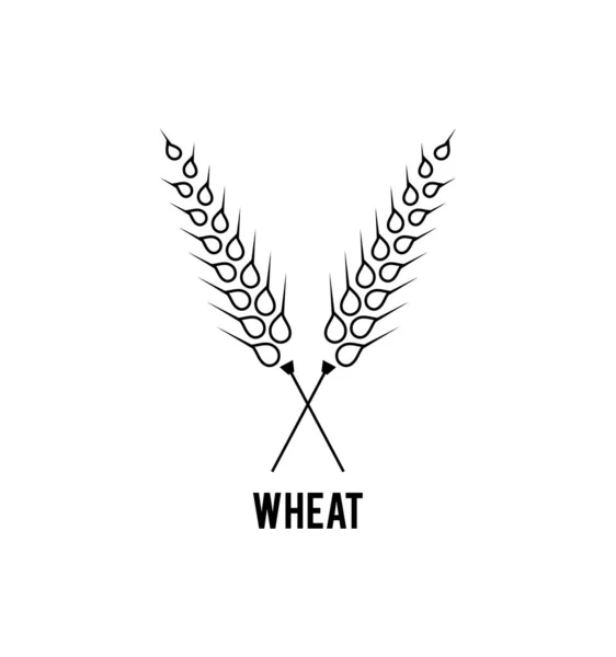 Grain Wheat Logo Concept Agricultura Trigo Logo Plantilla Vector Icono — Archivo Imágenes Vectoriales