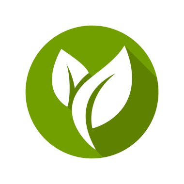 Düz yaprakları simgeler. Vektör çizim. Yaprak simgesi 