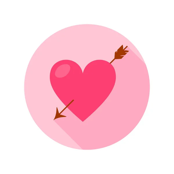 Flat Heart Icon Vector Illustration — Stock Vector