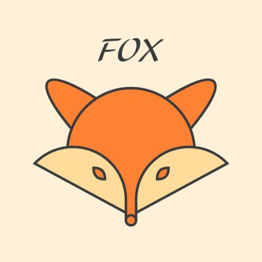 Fox sembolü - vektör çizim.