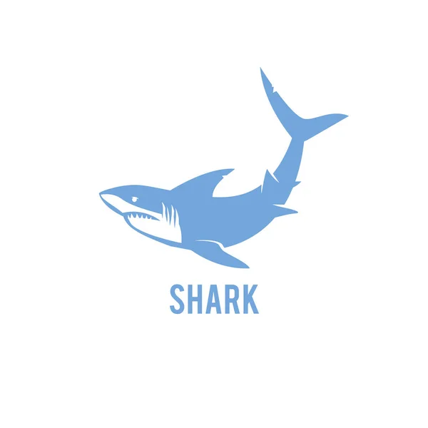 Shark Vector Illustration Animal Hunter Emblem Company Branding Shape Angry — 图库矢量图片