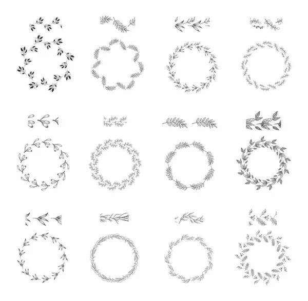 Laureles y coronas . — Archivo Imágenes Vectoriales