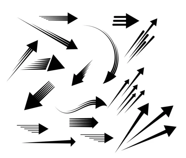 Icônes différentes flèches, ensemble vectoriel. Icône web couleur signe simple sur fond blanc . — Image vectorielle