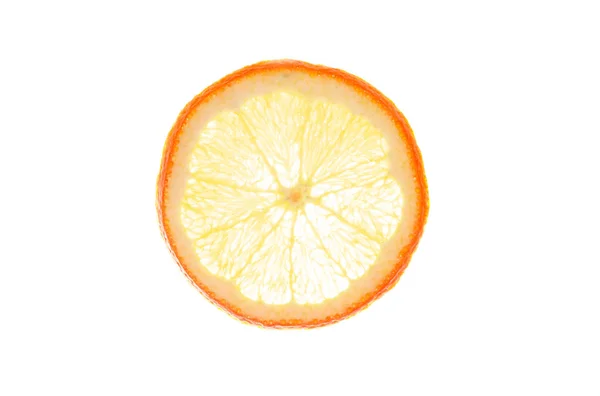 Sliced Orange Sliced White Background Isolate — 스톡 사진