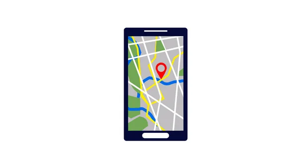 Smartphone Med Gps Appdesign — Stockfoto