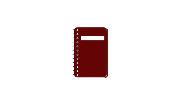 Notepad Icoon Zwarte Illustratie Geïsoleerd Voor Grafisch Web Design — Stockfoto