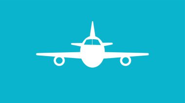 soyut siyah beyaz çizgi uçak simgesi seyahat ve Turizm