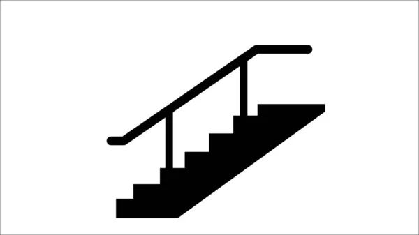 Merdiven Simgesi Beyaz Arkaplanda Logo — Stok fotoğraf