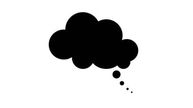 Beyaz arka plan üzerinde düşünce simgesi