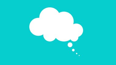 Beyaz arka plan üzerinde düşünce simgesi