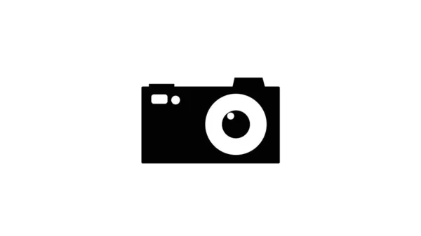 Cyfrowy Aparat Fotograficzny Proste Ikona Białym Tle — Zdjęcie stockowe