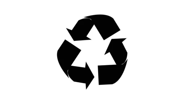 回收平面矢量图标 — 图库照片