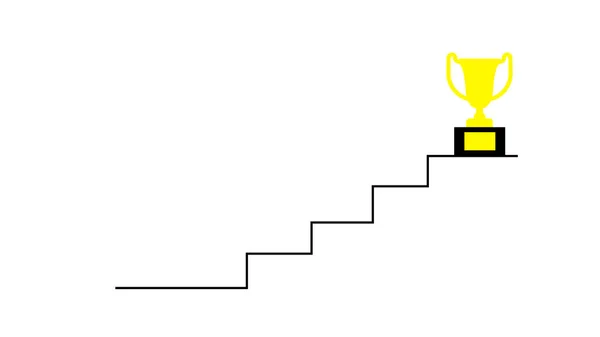 Золота Чашка Трофею Ізольована Білому Тлі — стокове фото