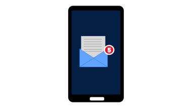 Akıllı telefon arkaplanındaki ileti