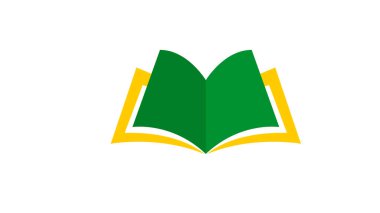 Beyaz arkaplanda kitap simgesi çizimi