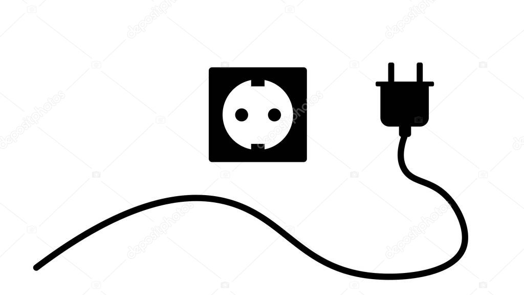 electric socket plug ,illustration template