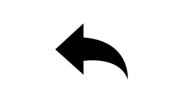 CURVED ARROW ARROWS LEFT ON A WHITE BACKGROUND