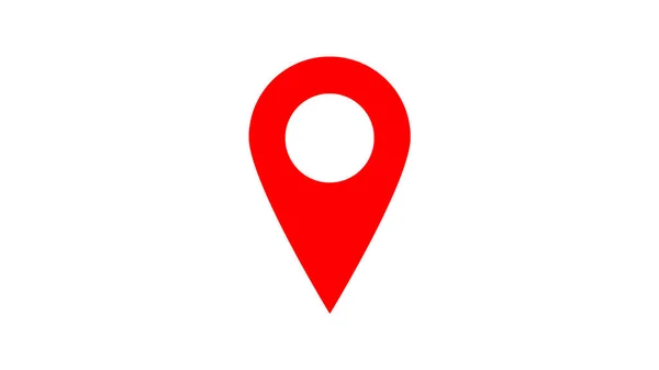 Icon Search Map Map Pointer Red Color — Stock Photo, Image