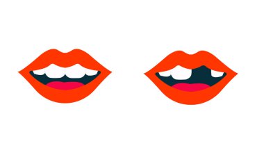 ağız beyaz dişler ile gülümseyen