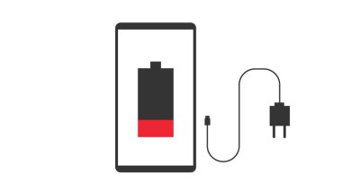 Akıllı telefon şarj pili çizimi