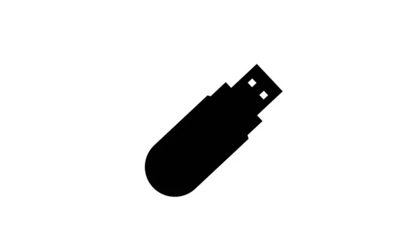 Usb Icono Pluma Sobre Fondo Blanco — Foto de Stock