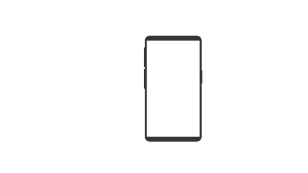 Мобильный Телефон Чистым Белым Экраном Изолированы Белом Фоне — стоковое фото