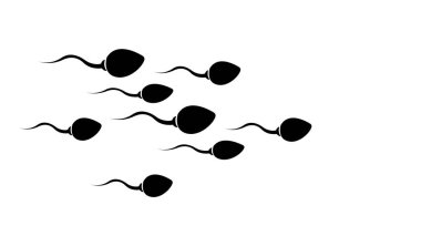 Soyut sperm ikonu, sperm ikonu ve sperm
