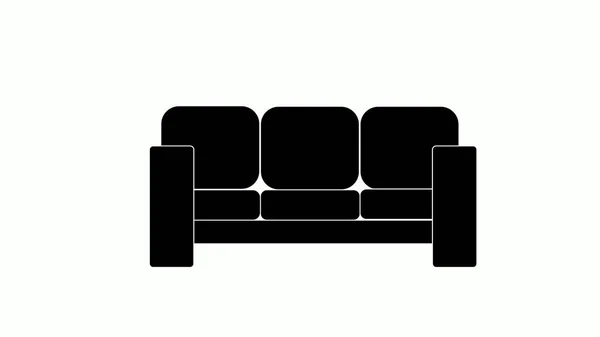 Sofa Symbol Vektor Illustration — Stockfoto