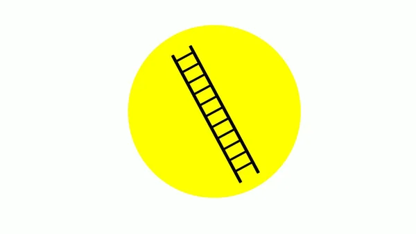 Икона Лестницы Икона Лестницы Модном Плоском Стиле — стоковое фото