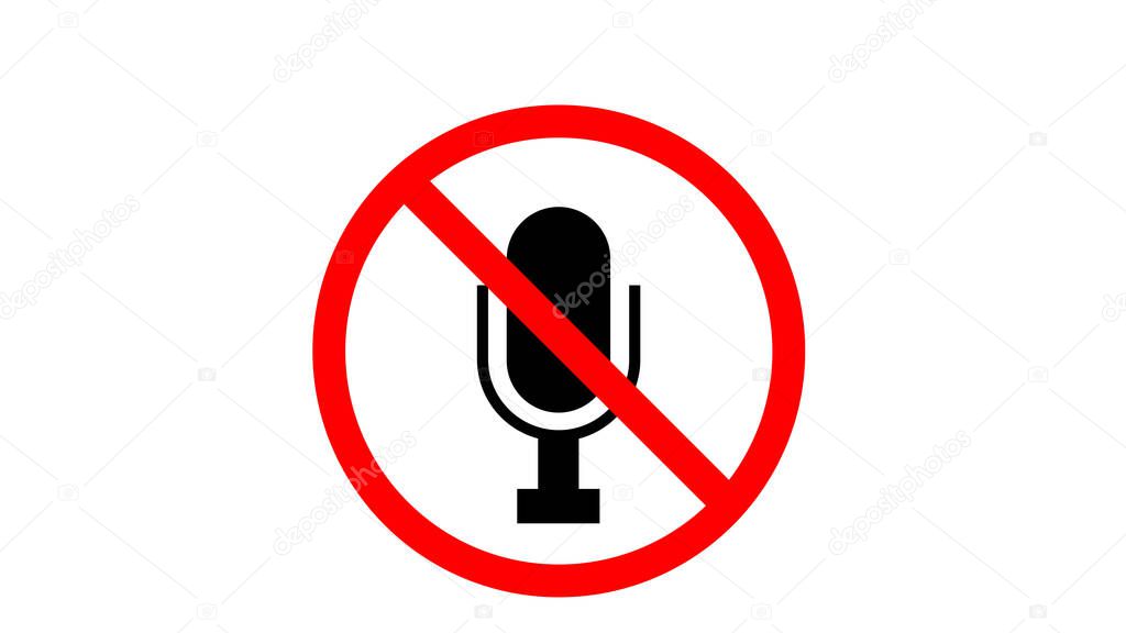 isolated microphone with a white background 