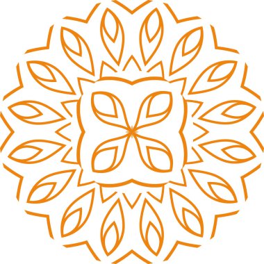 Hint stili illüstrasyon mandala 