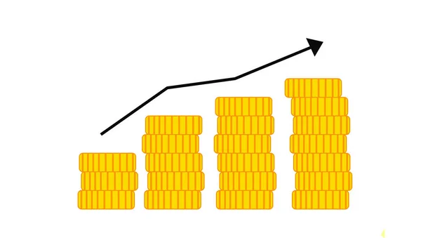 Growing Chart Business Growth Concept — Stock Photo, Image