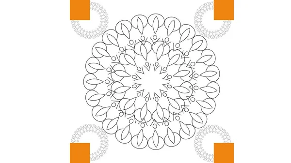 Mandala Stylu Indyjskim Ilustracji — Zdjęcie stockowe
