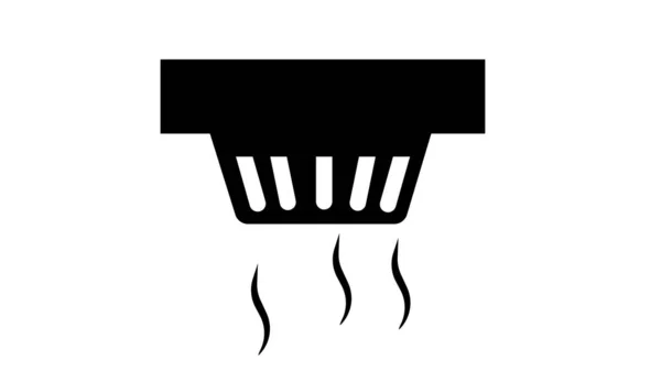 Symbol Der Rauchmelderanlage Isoliert Auf Weißem Hintergrund — Stockfoto