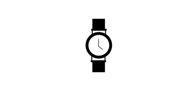 Icône Horloge Sur Fond Blanc Illustration — Photo